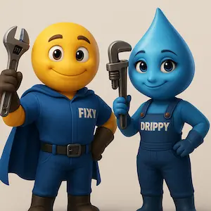 Fixy Drippy Mascot Logo